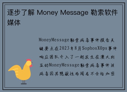 逐步了解 Money Message 勒索软件 媒体